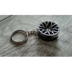 Grey wheel keychain