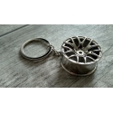 Wheel keychain silver