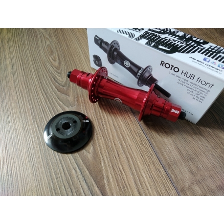 34R Roto front hub red with hubguard